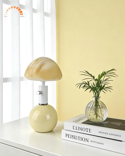 Vista 9 de Lightdot Lámpara de Mesa de Flores Doradas para Dormitorio, 2 Cabezas Florales 3000K Luz Blanca Cálida Regulable Lámparas de Mesita de Noche