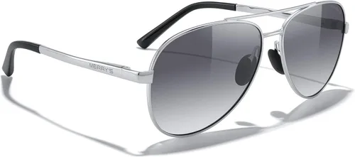 Vista 6 de MERRY'S Lentes de sol de aviador para hombres y mujeres, lentes polarizados para conducir, lentes espejados, protección UV 400, 2.283 in
