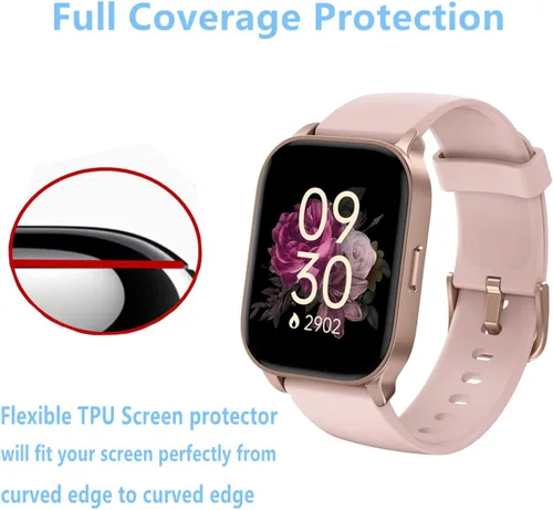 Vista 5 de Protector de pantalla compatible con TOOBUR IDW17 Smart Watch 2.01 (paquete de 6) película suave de TPU transparente, compatible con OCTANDRA