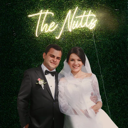 Vista 2 de Letreros de neón personalizables, letrero de neón personalizable para decoración de pared, luces de neón personalizadas para bodas, fiestas
