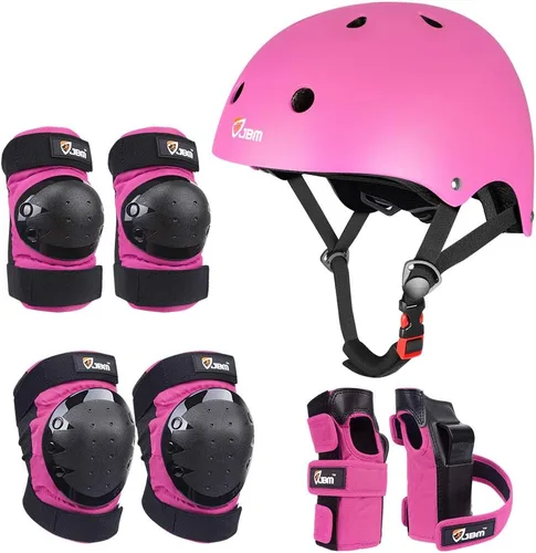 Vista 12 de JBM - Juego de equipo de protección para patinaje para niños y adultos, desde principiantes hasta avanzados, casco para monopatín, rodilleras