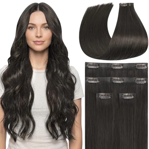 Vista 61 de Full Shine Extensiones de Cabello Rubio con Clip Reflejos Cabello Humano Extensiones con Clip Rubio Ceniza Mezcla Rubio Decolorado PU Extensiones