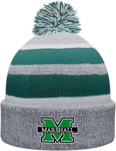 Vista 14 de NCAA Prime - Gorro de punto de invierno con pompón plegable