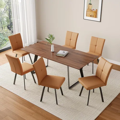 Vista 10 de HIPIHOM Juego de 2 sillas de comedor, sillas de cocina tapizadas Negro