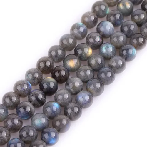 Vista 94 de GEM-Inside - 95 cuentas AA color morado oscuro de amatista de 15 pulgadas por hebra con agujero, piedras preciosas naturales y cuentas de cristal