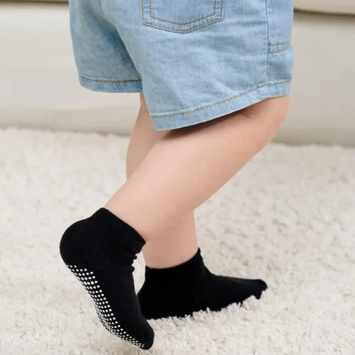 Vista 3 de ZAPLES Calcetines tobilleros antideslizantes para bebés con agarre antideslizante para niños y niñas, corte bajo para bebés y niños pequeños