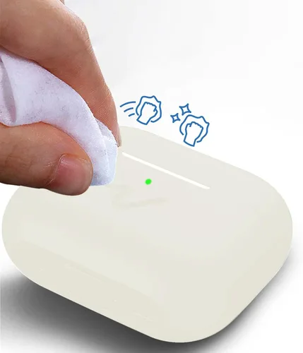 Vista 2 de Sahara - Venture Series - Funda de silicona para AirPods Pro (2ª generación), color blanco nube (HP00053)