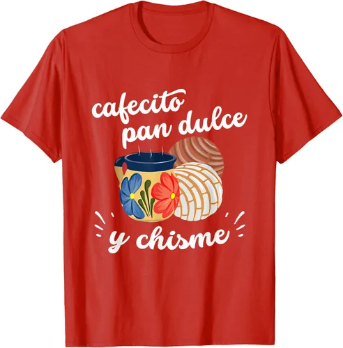 Vista 53 de Camiseta Cafecito Pan Dulce y Chisme Mexican Hispanic Pride Breakfast Negro