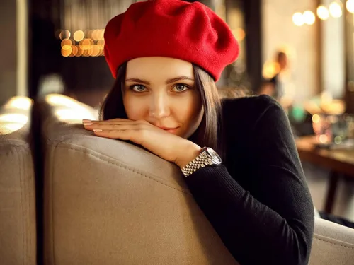 Vista 62 de Boina de lana francesa para mujer, gorra de invierno clásica de color sólido