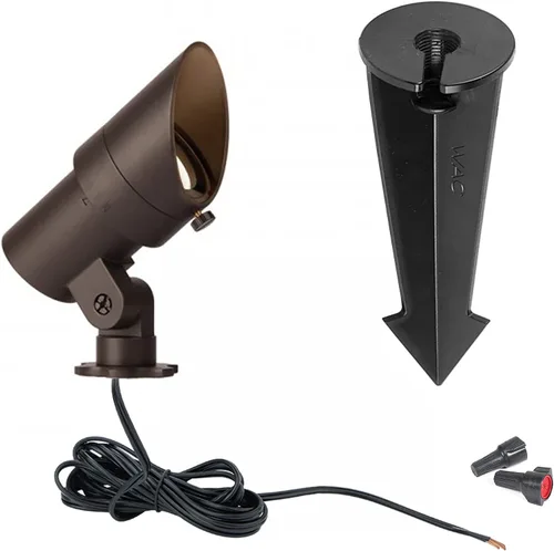Vista 2 de WAC Iluminación de paisaje, luz LED de 12 V de tamaño pequeño con ángulo de haz ajustable y control de brillo integral, 50-420 lúmenes, 3000 K