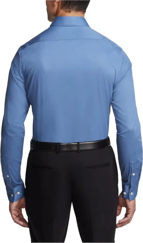 Vista 2 de Van Heusen Camisa de vestir para hombre, ajuste delgado, cuello flexible, elástica, sólida
