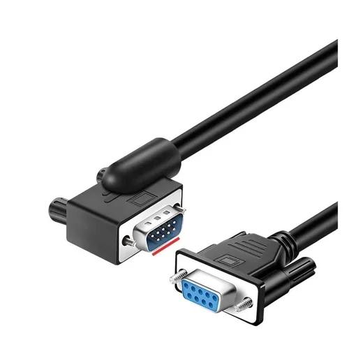Vista 8 de Left Angle DB9 Serial Cable RS232 Male to Female Extension Wire 9 Pin(FF-D,0.5M)