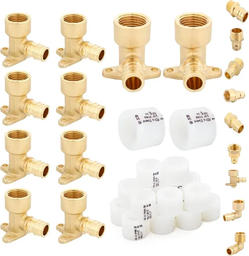 Vista 7 de PEX A accesorios de latón de expansión, 1/2 "x 1/2" Codo de oreja NPT hembra para tubería Pex-a (ASTM F1960) -10P