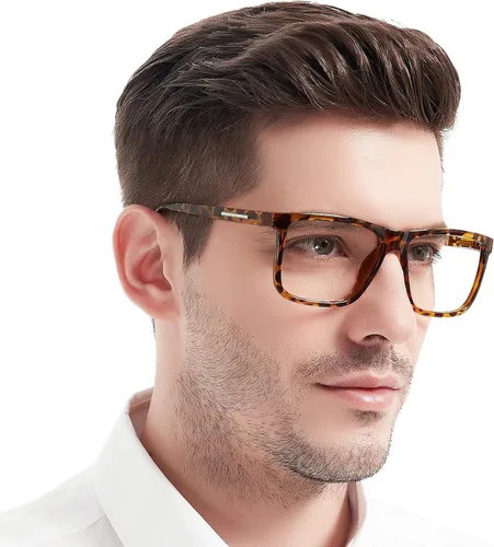Vista 7 de MARE AZZURO Gafas de Lectura Cuadradas Grandes +1.0 para Hombre Lectores Grandes Cara Grande 1.0 1.25 1.5 1.75 2.0 2.25 2.5 2.75 3.0 3.5 4.0 5.0 6.0