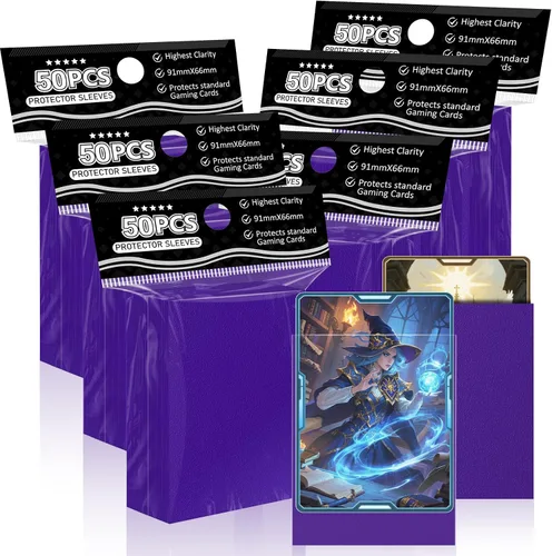 Vista 10 de 1000 unidades de fundas para cartas coleccionables TiopLior, funda mate perfecta para MTG, protector suave para cartas deportivas, funda estándar