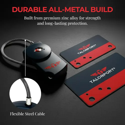 Vista 2 de Cerraduras de equipaje sin llave, aprobadas por la TSA, no necesita combinación, llaves de tarjetas de por vida, cerradura de maleta de metal