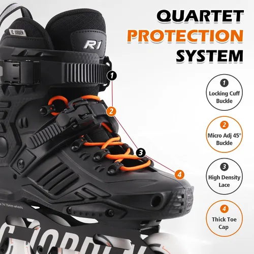 Vista 3 de Inline Skates for Women Men, Fitness Speed Racing Skates with Durable Outer Shell, Adult Male Female, Professional Outdoor Fitness Roller Skates
