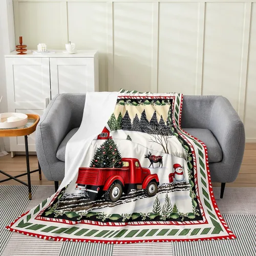 Vista 8 de Erosebridal American Flag Throw Blanket 40x50 Inch Sofa Bed Couch Decor,Rustic Deer Hunting Fleece Blanket for Kids Boys Girls,Farmhouse Cabin Bed