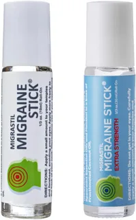 Migrastil Original Migraine Stick, Extra Strength Migraine Stick Bundle, Migraña de enfriamiento rápido, soporte para dolor de cabeza por tensión.