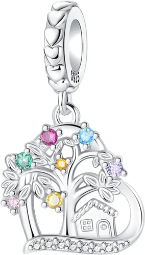 Vista 134 de Dije de girasol con diseño de estrella y luna y elefante para pulsera, collar de plata de ley 925, dijes de corazón de amor para mujer, regalo
