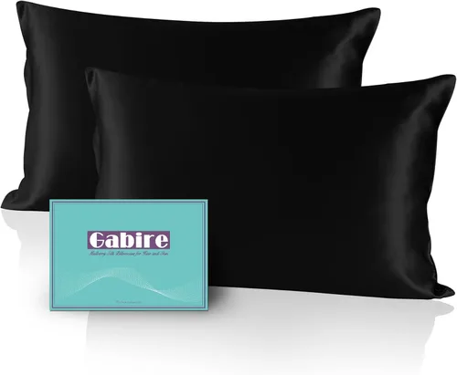 Vista 21 de Gabire Funda de almohada de seda de morera para cabello y piel, evita el acné, fundas de almohada de seda real de ambos lados, funda de almohada