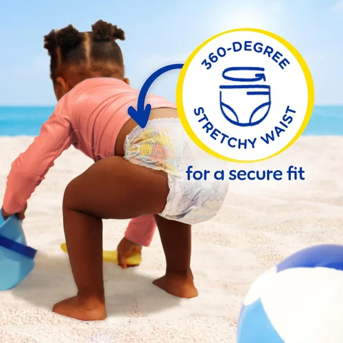 Vista 6 de Pampers Splashers - Pañales de natación, talla S, 20 unidades, pantalones de natación desechables para bebé sin huecos