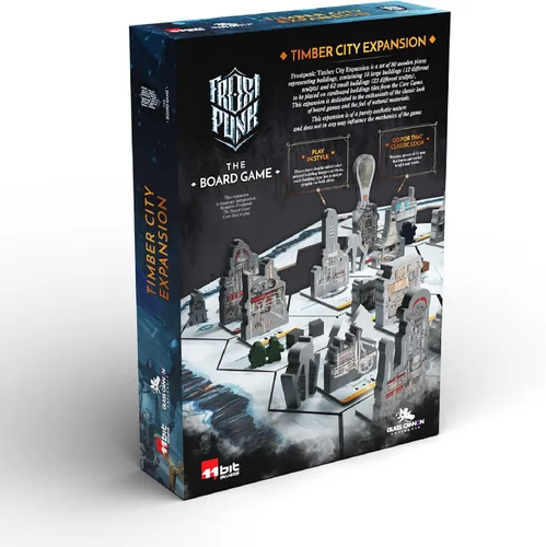 Vista 2 de Rebel Studio Frostpunk The Board Game Timber City Expansion - Juego de construcción de madera de lujo, actualización de juego estético, 16+, 1-4