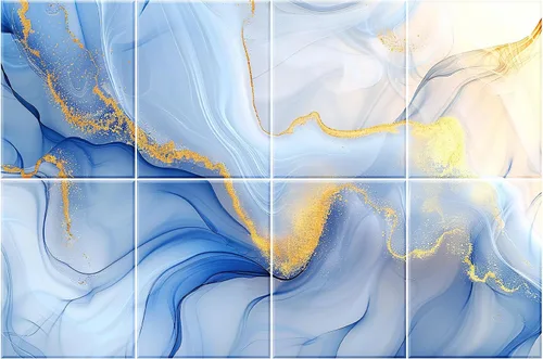 Vista 23 de Paneles acústicos decorativos, paquete de 8 paneles de arte de pared grandes absorbentes de sonido de 48 x 32 pulgadas, paneles de espuma