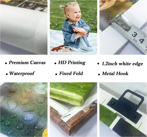Vista 6 de CCWACPP Impresiones de lienzo de collage con foto personalizada, personalizadas, múltiples imágenes de foto en lienzo, póster personalizado, regalos