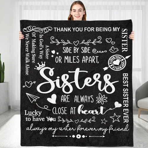 Vista 7 de Manta personalizada de regalo para amigos, regalos de cumpleaños para amigos, manta de franela para el día de San Valentín, graduación, regalo