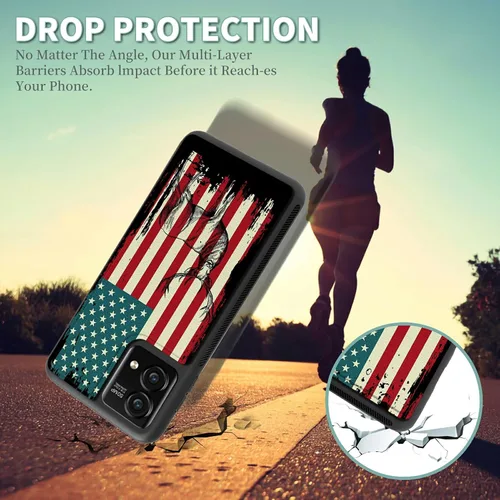 Vista 3 de Funda tipo cartera para Moto G Stylus 5G 2023 con soporte para tarjetas, bloqueo RFID, piel sintética, función atril, cierre magnético, funda