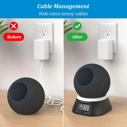 Vista 9 de PlusAcc Soporte para Dot 5th Gen & Dot Max & Nest Mini, pantalla