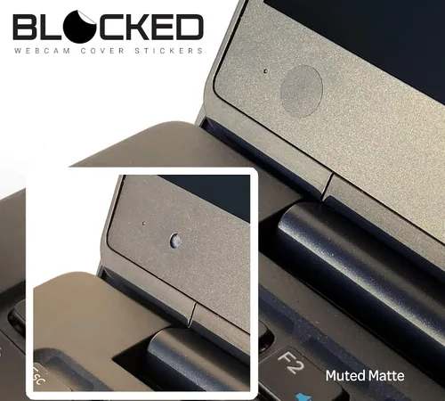 Vista 3 de BLOCKED Calcomanías de vinilo originales para cámara web Cubiertas de privacidad reutilizables y apilables para todos los dispositivos con 95
