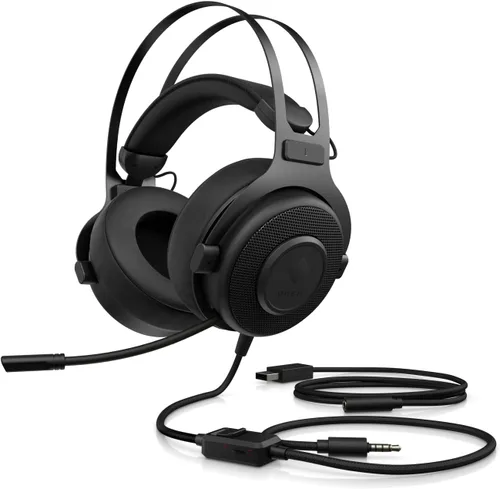 Vista 9 de HP OMEN Blast Headset Auriculares para juegos con micrófono retráctil con cancelación de ruido y sonido envolvente 7.1 Auriculares