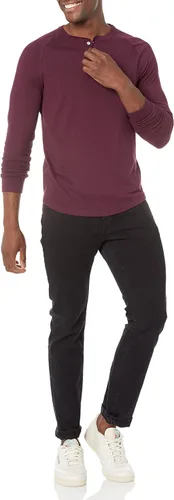 Vista 4 de Tienda Essentials - Camisa Henley de manga larga para hombre
