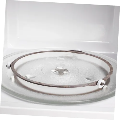 Vista 7 de Soporte para plato giratorio de microondas, rodillos de placa giratoria de vidrio, compatible con la mayoría de microondas, soporte de plástico