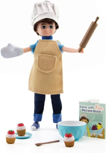 Vista 3 de Lottie Juego de ropa de muñeca Cake Bake con accesorios para jugar a cocinar