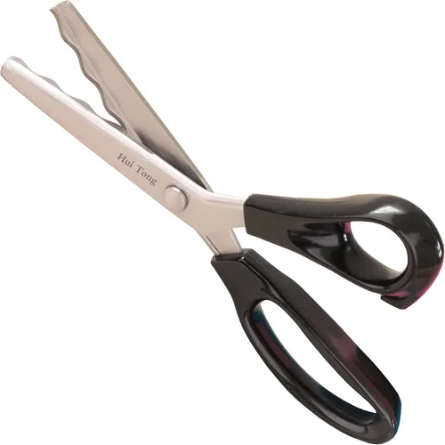 Vista 10 de Hui Tong Tijeras para Rosar Fuertes y Afiladas para Tela, Tijeras para Rosar Dentadas y Festoneadas, 3mm, 5mm, 7mm (Dentadas 3mm)