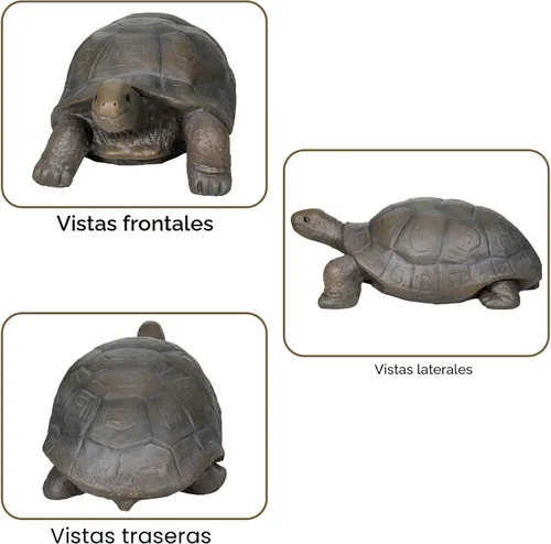 Vista 8 de SKYFIRE Estatuas de tortuga para jardín, figuras de hormigón reforzado con fibra de 29.5 x 15.7 x 11.8 pies, esculturas de jardín y decoración