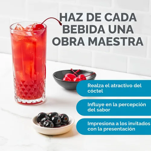 Vista 3 de Bartesian Vasos altos grabados con diamantes, juego de vasos Collins de bola alta de 10.5 onzas de alto para cócteles mixtos y cócteles sin alcohol