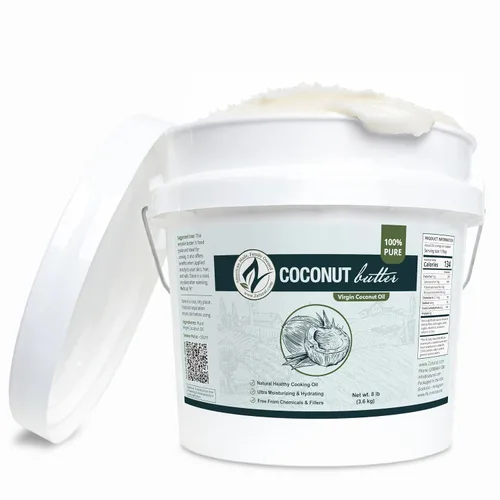 Vista 10 de Zatural Aceite de coco 100% virgen Aceite extra virgen, sin refinar, prensado en frío para uso culinario, hidratación de la piel y acondicionador