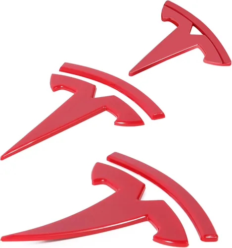 Vista 16 de Accesorios de emblema para Tesla Model 3 Logo Sticker 2023 2022-2017 Model 3 Calcomanías (negro)