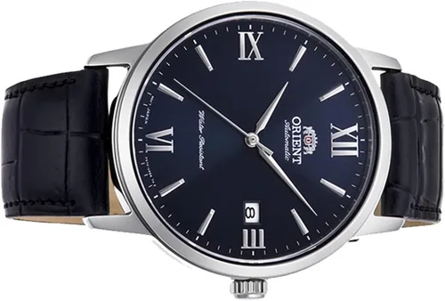 Vista 3 de ORIENT Reloj de pulsera automático japonéscuerda manual Symphony IV, Azul, Correa de cuero