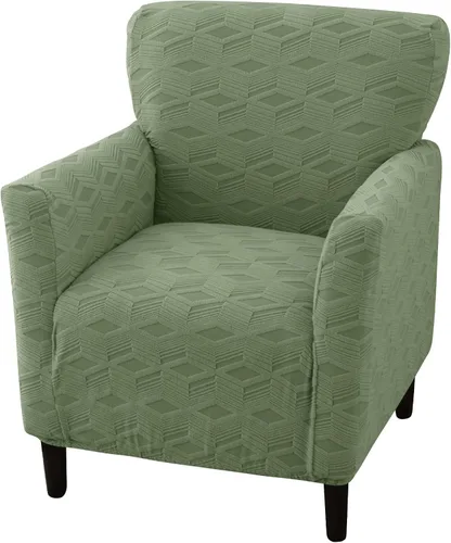 Vista 20 de LiveGo Fundas elásticas para sillón de banquete, funda de jacquard suave con brazos, fundas para sillón, protector de muebles, lavable a máquina