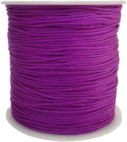 Vista 34 de Cordón de nailon de 0.020 in, hilo de ajuste para nudos chinos, collares, joyería, macramé, cuentas, pulseras de 150 yardas (negro)