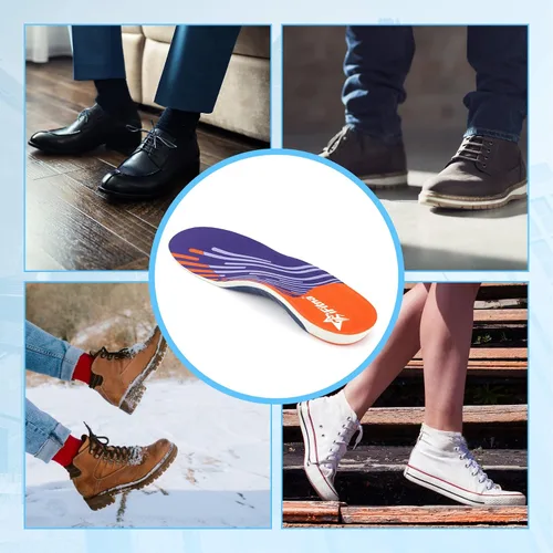 Vista 6 de iFitna Plantillas ortopédicas de soporte de arco alto para fascitis plantar para hombres y mujeres, plantillas ortopédicas para zapatos, alivio