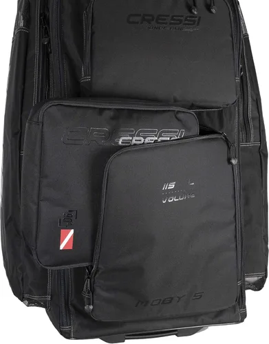Vista 7 de Cressi Strong Capacity Roller Luggage Bag with Backpack Straps - Moby 5 designed in Italy