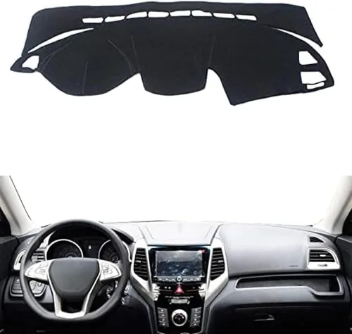Vista 2 de KAYJAE Alfombrilla antideslizante para salpicadero de automóvil, para SsangYong para Tivoli 2015, 2016, 2017, 2018, 2019, con borde azul