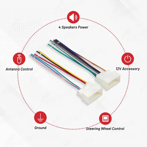 Vista 3 de RED WOLF Arnés de cables de radio compatible con Hyundai Elantra/Santa Fe 2013-2017, Kia Forte Sorento 2014-2018 MP3 reproductor de CD conector