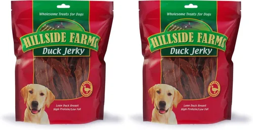 Vista 3 de Hillside Farms Duck Jerky Dog Treats 100% Pechuga de pato 3 ingredientes 2